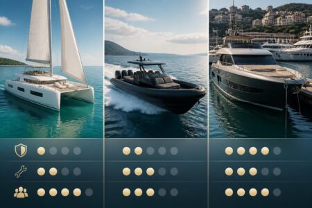 découvrez comment choisir entre catamaran, semi-rigide et vedette en fonction du risque, de la maintenance et de la demande pour une décision éclairée.